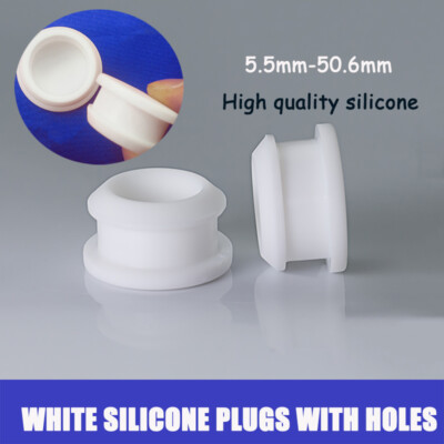 White Hole Plugs Plastic Blanking Masking Finishing Inserts 5.5mm to 50.5mm