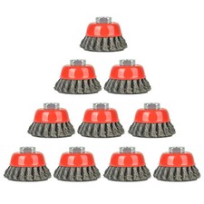 Aain 10 Pack 3inch Wire Wheel Brush Cup Brush for Metal, Rust Removal, Abrasives