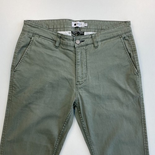 Pantalones chinos de pierna recta calce ajustado MARCO NN07 para hombre W32 L30 verde salvia - Imagen 2 de 18