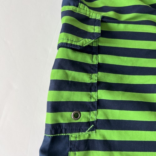 Patagonia Board Shorts Boys Medium (Size 10) Green / Navy Blue Stripes - Picture 5 of 9