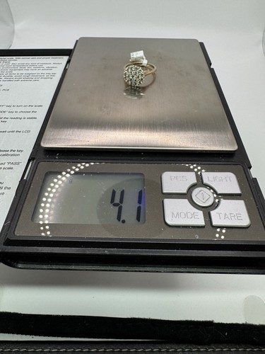 9ct Yellow Gold 1ct Natural Diamond Cluster Ring Size N 4.1gms - Picture 15 of 15