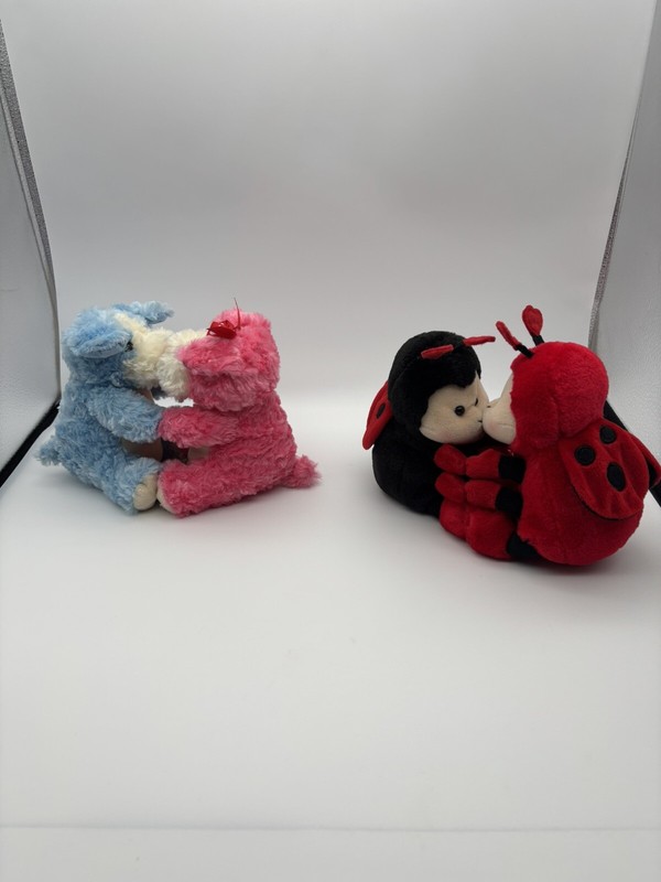 Animal Alley Magnetic/Kissing Plush Dogs & Ladybugs 