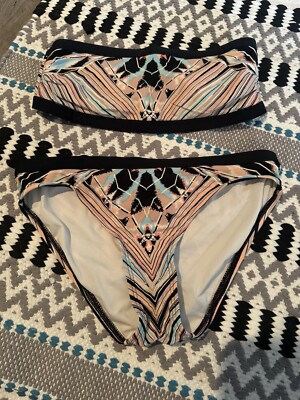 Coco Rave 2 Piece Bikini Swimsuit Small Bottoms Top 32b  Groovy