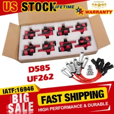 D585 Ignition Coil Pack Spark Plug Wires for 1999-06 Chevy Silverado GMC LS 5.3L