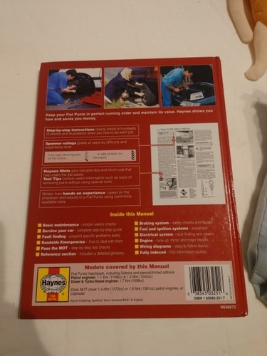 Haynes Manual 3251 Fiat Punto 1994-1996 Service And Repair Manual - Picture 5 of 6