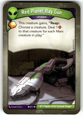 Keyforge Call of The Archons B.S. Agirios #211 UC Red Planet Ray Gun