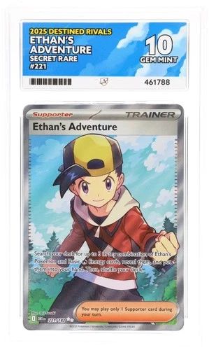 Ethan’s Adventure 221/182 Destined Rivals Illustration Rare  ACE 10 Perfect Subs
