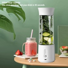 Portable Blender USB Rechargeable One Click Operating 6 Blades 500ml Mini