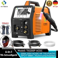HITBOX AC/DC WIG Schwei&szlig;maschine 200A 230V Pulse HF TIG SPOT Aluminiumschwei&szlig;en