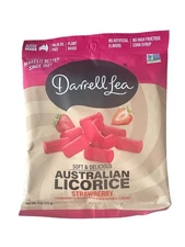 4 oz Bag Darrell Lea Strawberry Australian Licorice Candy Plant Based No HFCS
