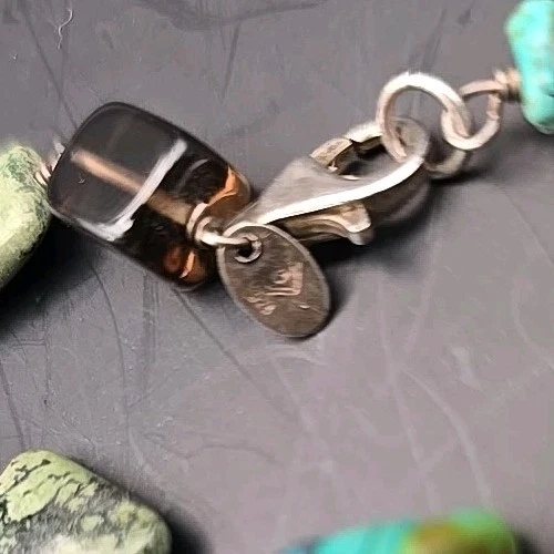 Collar de plata de ley Silpada 28" turquesa y cuarzo ahumado  Foto 4 de 4