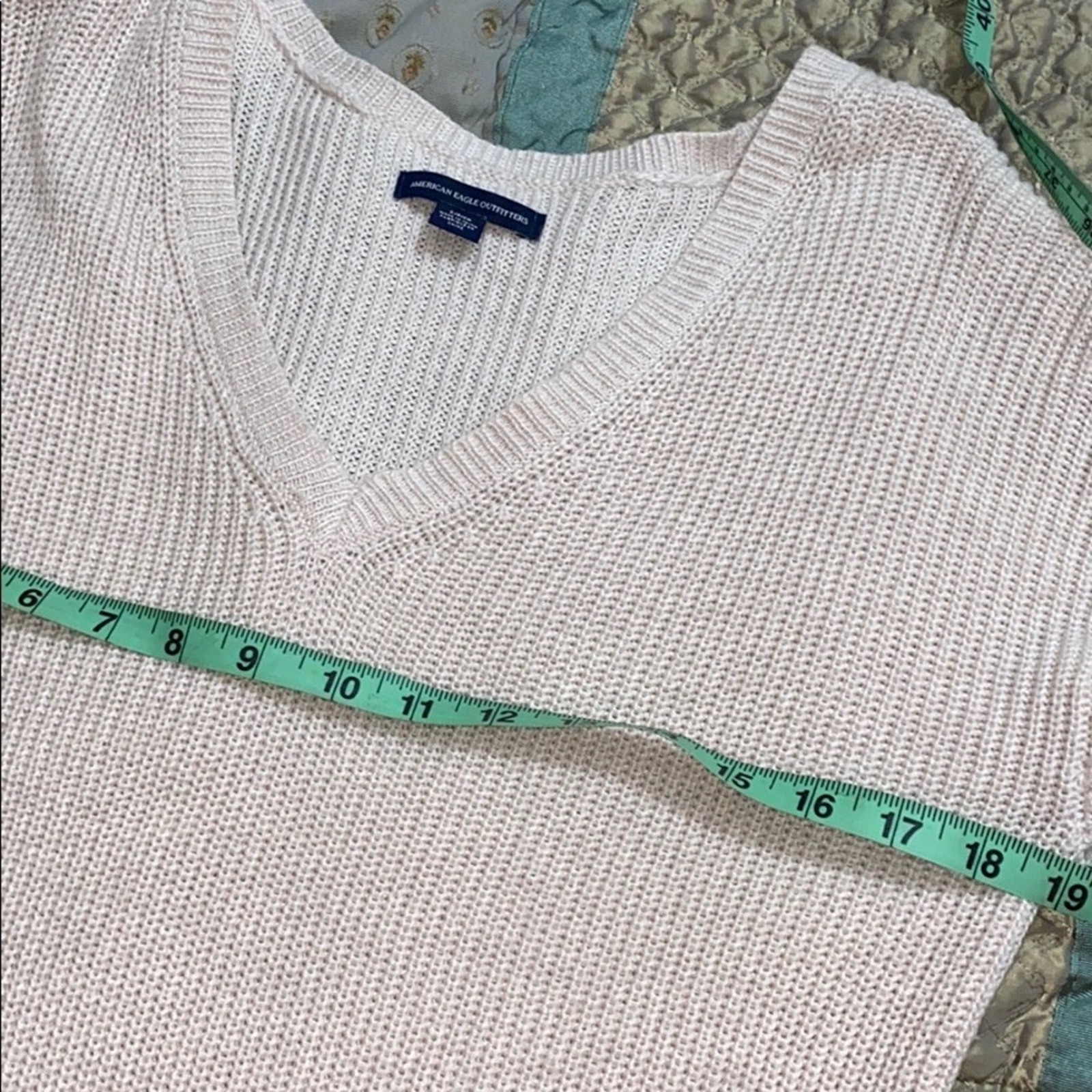 American Eagle size small pullover v-neck knit sw… - image 8