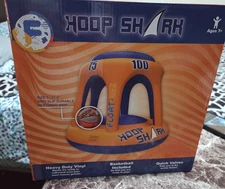 Swimming Pool Basketball Hoop Set by Hoop Shark - Orange/Blue - Inflatable Hoop