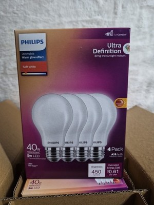(Case Of 16) Philips Frosted Dimmable LED Light Bulb Soft White 450 Lumen