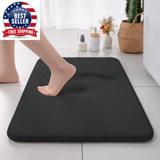 Thickened Solid Color Absorbent Carpet Flannel Bathroom Floor Mat Bathroom Entra