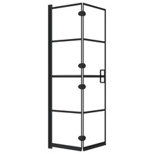 Folding Shower Enclosure ESG Black Bathroom Shower Cabin Multi Sizes vidaXL