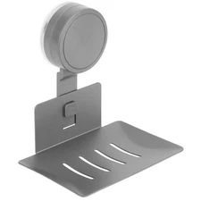 Soap Holder for Shower Wall Suction Cup Bar Soap Dish Self-Draining Wall Moun...