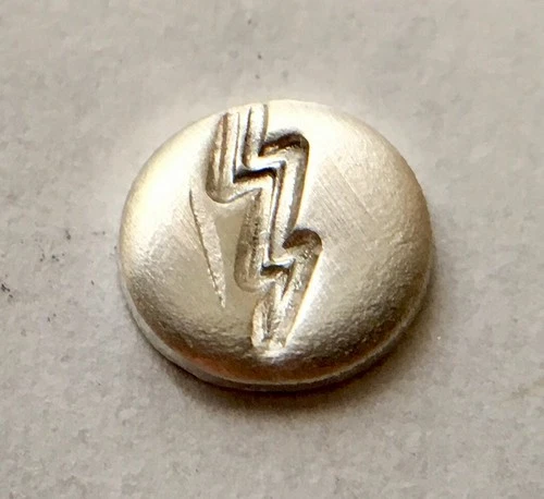 0.50 Gram Solid Silver Lightning Bolt Round - .999 Pure Bullion - FREE SHIPPING!