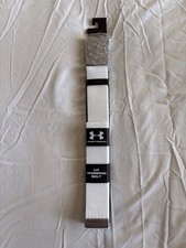 Under Armour Webbed Golf Belt Mens One Size White Adjusts 1252132 Buckle NWT