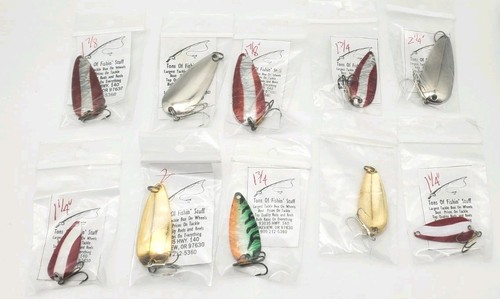 Casting spoons lot Of  10 With Split Rings And Hooks And Treble Hooks - Afbeelding 1 van 8