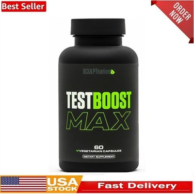Sculpt Nation Test Boost Max | Testosterone Supplement for Men Energy, Strength