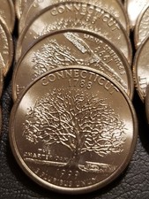 1999-P Connecticut State Quarter Roll, 40 Mint BU, from OBW, Beautiful Condition