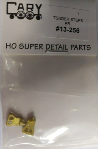 Cary Loco Works 13-256 HO Scale Tender Steps Super Detail Brass Part (Pack of 2)