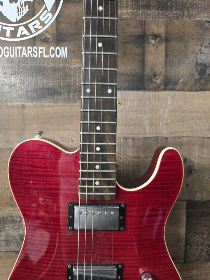 G&L  Deluxe Asat Tribute Series HH Tele Electric Guitar- Red  - Image 4 of 4
