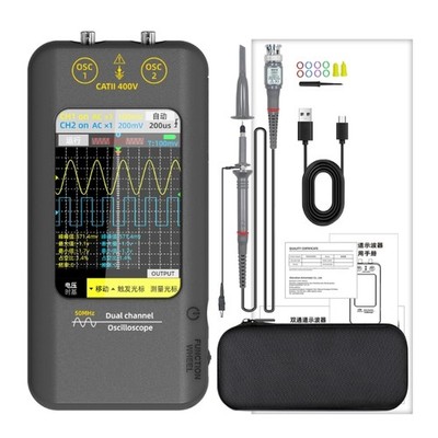 Professional 2 Channel 50MHz Oscilloscope With 480X320 Resolution Touch Display