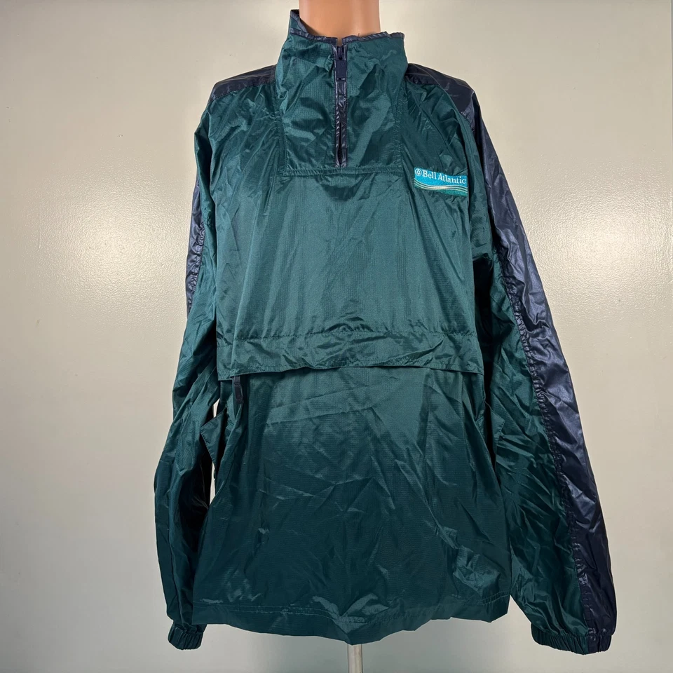 Vintage Bell Atlantic Windbreaker Jacket Mens Size XL Green 90s Lightweight - Image 2 of 4