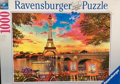 Ravensburger 1000 pc The Banks of the Seine, 2018 jigsaw puzzle Rare