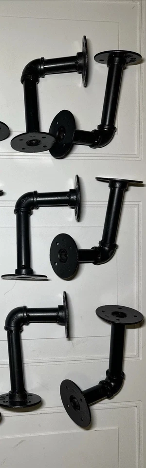 Style Selections 7.56-in L x 3.35-in W × 5.75-in D Black Shelf bracket 6 Pieces - Image 2 of 4