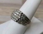 Designer 925 Sterling Silver & Cubic Zirconia Statement Ring Size Ladies 9.25 — photo 3