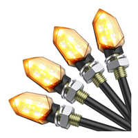 Justech 12V LED Blinker Motorrad Schwarz 4 StüCk 5 Leds 5X1 Cm E-PrüFzeichen