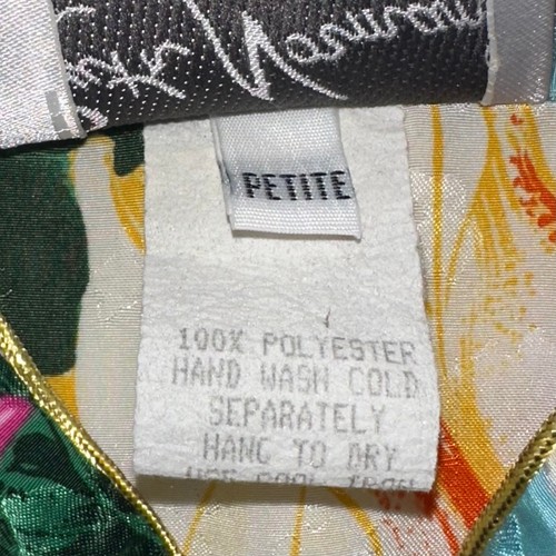 Abito vintage Ruth Norman Saks Fifth Avenue Petite colorato floreale caftano casa - Foto 3 di 15