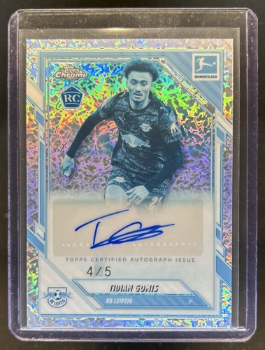 2025-26 Topps Chrome Bundesliga Tidiam Gomis Auto FrozenFractor RC #4/5 Leipzig