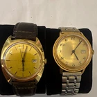 2 Timex Men’s Vintage Mechanical Watches 1 Manual 1 Auto. BOTH RUN