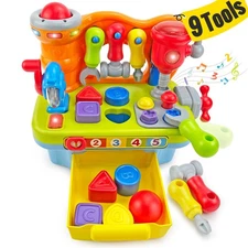 SunnyPal Toys for 1 Year Old Boy Birthday Gift, 9 in 1 Multifunction Music Workb