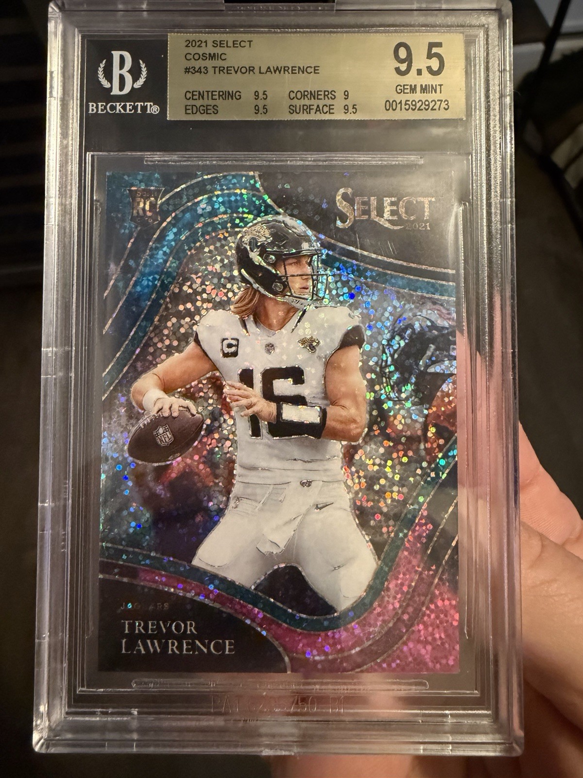 2021 Panini Select - Field Level Trevor Lawrence #343 Cosmic Prizm (RC)