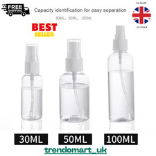 30/50/100ml Sprühflasche Kunststoff transpar...