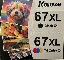 Kaiaze 67XL Compatible Ink Cartridges for HP Black/Tri-Color 2 Pack Inkjet