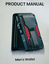 Men's Slim PopUp Bifold Carbon Fiber Wallet RFID Blocking Money Clip Gift