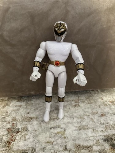 Vintage 1993 Bandai Mighty Morphin Power Rangers 8" White Ranger Action Figure