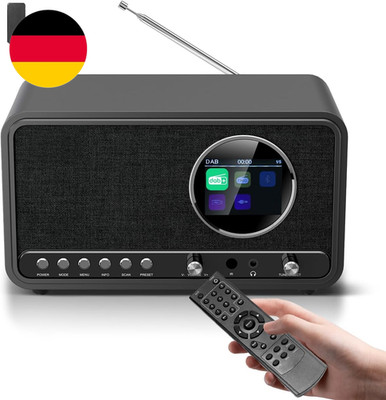 DAB DAB+ / FM Radio Mit Fernbedienung, Bluetooth, 5W Hifi Lautsprecher, Kopfhöre