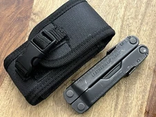 LEATHERMAN REBAR 17 Tool Multitool Black Oxide Excellent Condition w/New Sheath