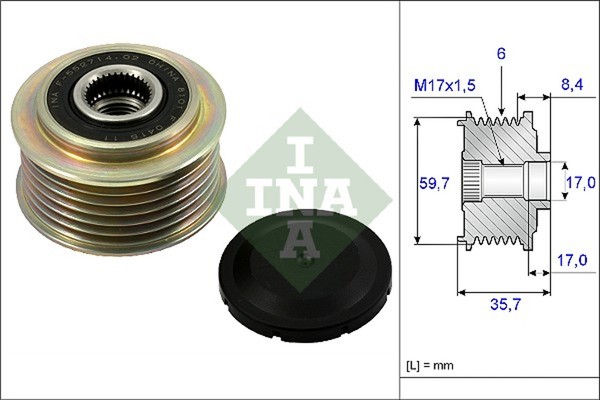 Schaeffler INA Generatorfreilauf 535 0225 10 FüR Mazda CX BK L3KG ER BL GG Wagon-image