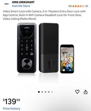 Video Smart Lock with Doorbell C95, 5-in-1 Keyless Entry Door Lock