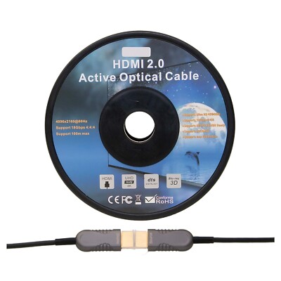 4K HDMI Active Optical Cable (AOC), HDMI Male, 45 meter (147 foot)