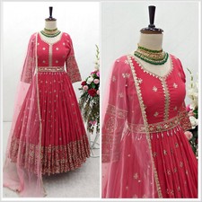 GOWN SALWAR KAMEEZ PAKISTANI INDIAN WEDDING PARTY WEAR DRESS BOLLYWOOD SUIT NEW