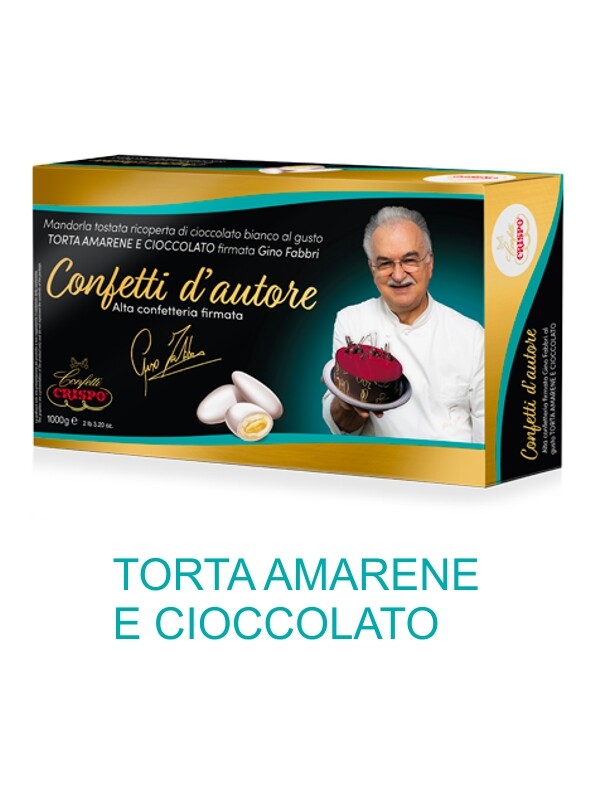 CONFETTI D AUTORE ALLA MANDORLA TOSTATA TORTA AMARENA E CIOCCOLATO 1 KG
